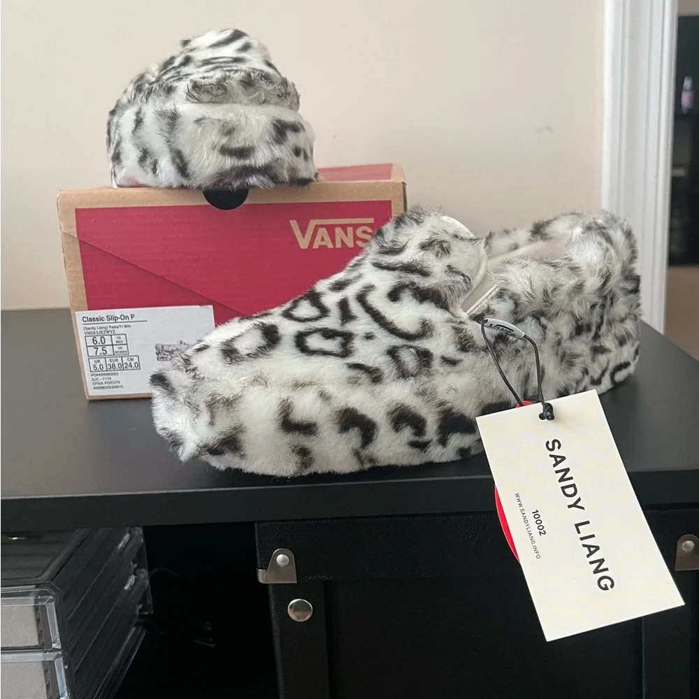 VANS-SANDY LIANG FUR PLATFORM SLIP ONS *NWT* - Picture 1 of 11